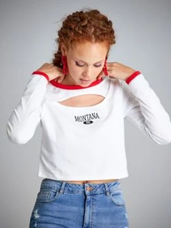 Crop-top En Jersey Avec Décolleté 8 Crop-top En Jersey Avec Décolleté -Kiabi crop top en jersey avec decollete blancrouge aea24 3 frb3