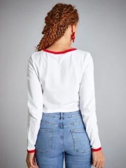 Crop-top En Jersey Avec Décolleté 9 Crop-top En Jersey Avec Décolleté -Kiabi crop top en jersey avec decollete blancrouge aea24 3 frb4 1