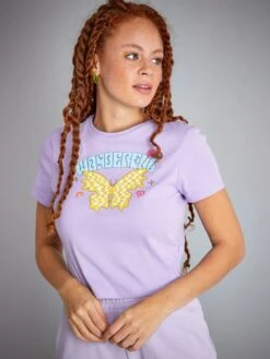 Crop-top En Jersey Avec Imprimé -Kiabi crop top en jersey avec imprime violet adt39 2 frb4