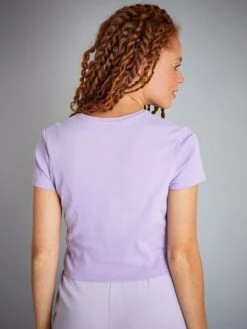 Crop-top En Jersey Avec Imprimé -Kiabi crop top en jersey avec imprime violet adt39 2 frb5 1