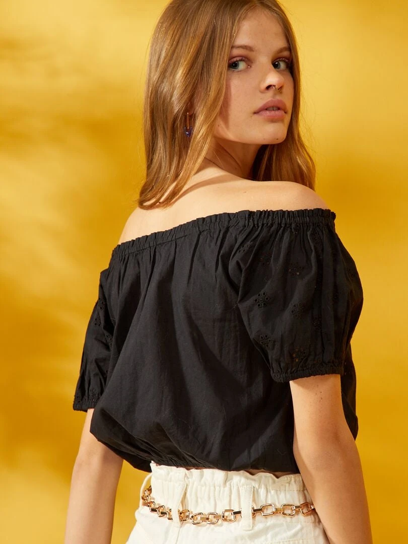 Crop-top Fantaisie Avec Broderie 4 Crop-top Fantaisie Avec Broderie – Image 2