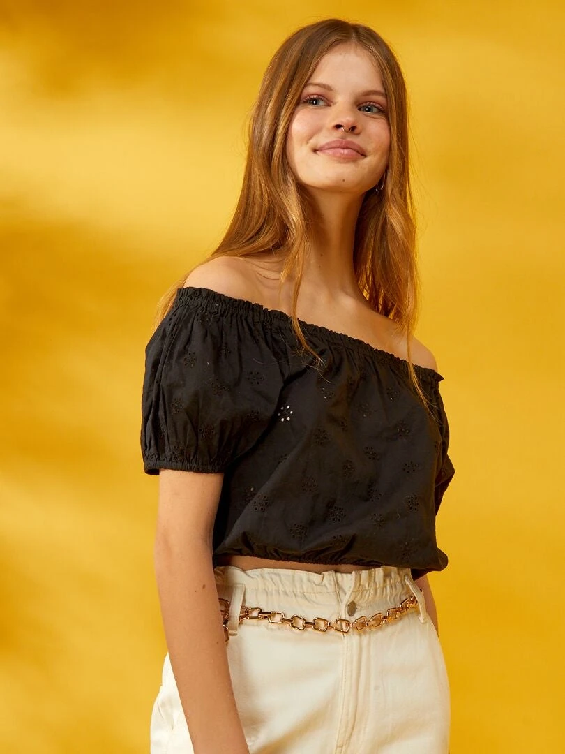 Crop-top Fantaisie Avec Broderie 5 Crop-top Fantaisie Avec Broderie – Image 3