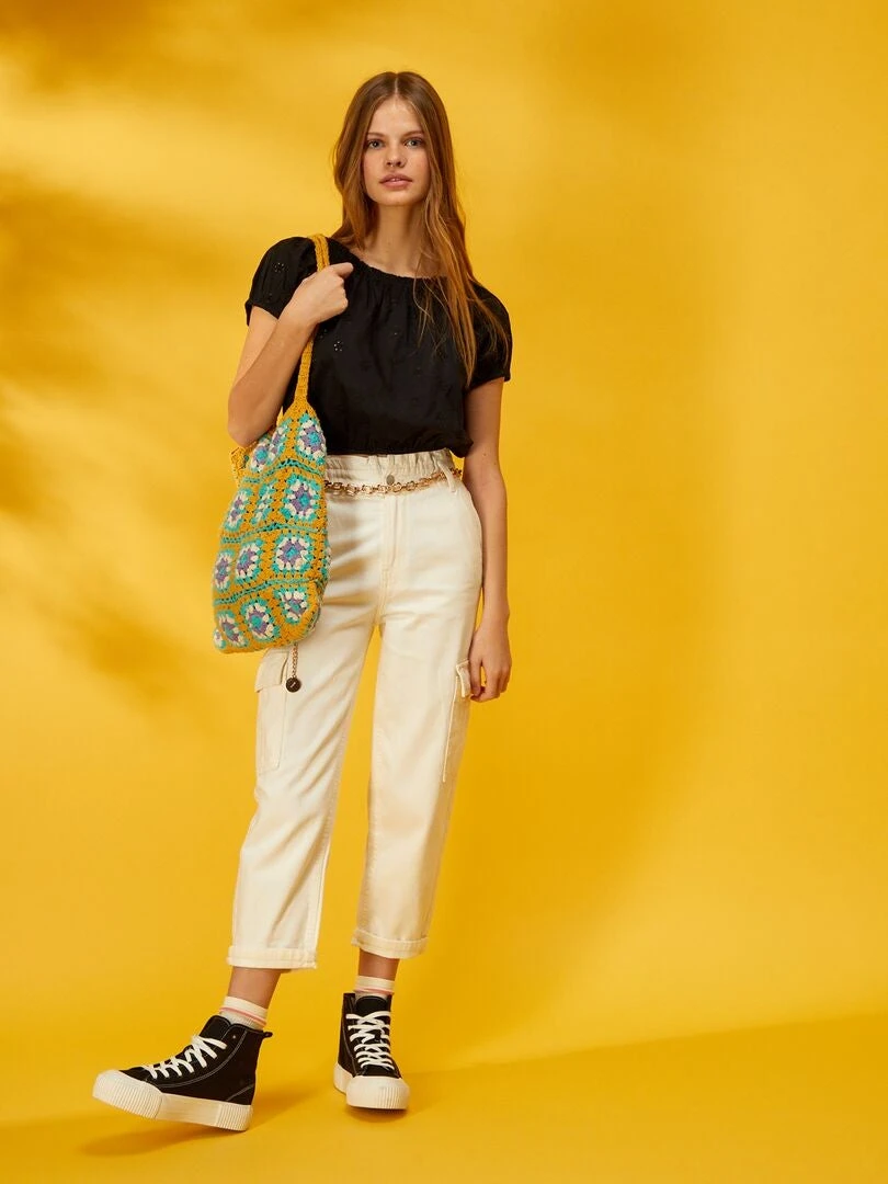 Crop-top Fantaisie Avec Broderie 6 Crop-top Fantaisie Avec Broderie – Image 4