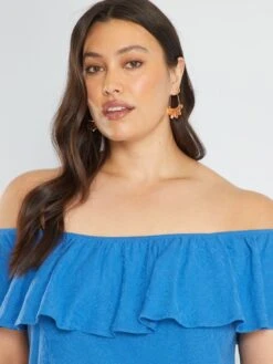 Débardeur Col Bardot Volanté