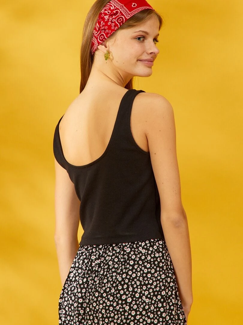 Débardeur Col Carré Effet Corset 5 Débardeur Col Carré Effet Corset – Image 3