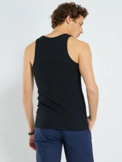 Débardeur Côtelé Uni -Kiabi debardeur cotele uni noir zq445 2 frb2