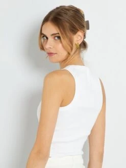 Débardeur Cropped Et Côtelée