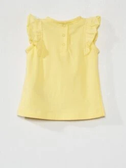 Débardeur Volanté Imprimé 'Marie' -Kiabi debardeur volante imprime marie jaune ads18 1 frb3 1