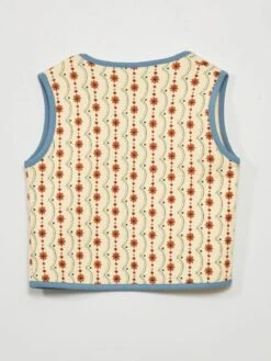 Gilet à Imprimé Jacquard X Nilac Studio -Kiabi gilet a imprime jacquard x nilac studio blanc ame04 1 frb6 1