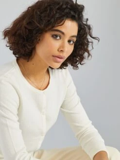 Gilet Boutonné En Maille -Kiabi gilet boutonne en maille blanc casse vk670 58 frb3