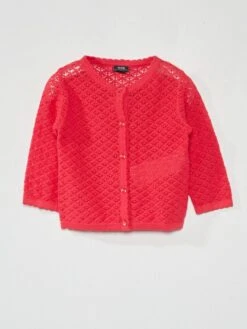 Gilet En Maille Pointelle