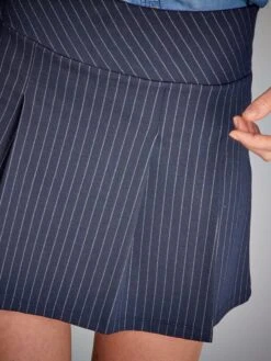 Jupe Courte Rayée -Kiabi jupe courte rayee bleu marine adp26 1 frb5