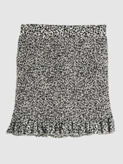 Jupe Courte Volantée à Motifs -Kiabi jupe courte volantee a motifs blancnoir arr18 1 frb4