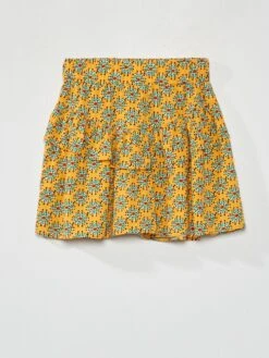 Jupe évasée Et Imprimé Fleuri Wax