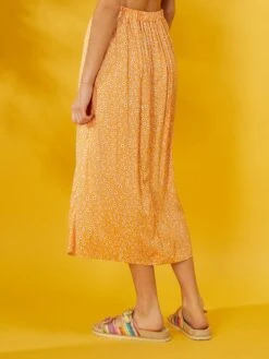 Jupe Longue Avec Imprimé Fleuri -Kiabi jupe longue avec imprime fleuri orange zn634 4 frb3
