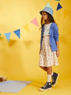 Jupe Midi Imprimé Fleuri -Kiabi jupe midi imprime fleuri blanc acd81 1 frb4 1