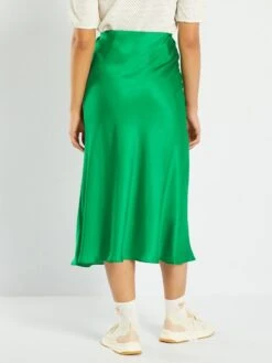 Jupe Midi Satinée -Kiabi jupe midi satinee vert aup24 3 frb3 1