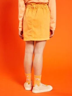 Jupe Paper Bag En Denim -Kiabi jupe paper bag en denim orange abricot za118 8 frb4