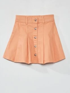 Jupe Plissée Jean -Kiabi jupe plissee jean orange zk048 1 frb4