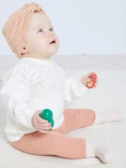 Legging + Chaussettes En Maille Côtelée -Kiabi legging chaussettes en maille cotelee peche zg281 9 frb3