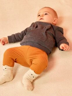 Legging Maille Côtelée + Chaussettes -Kiabi legging maille cotelee chaussettes brun zk794 1 frb3