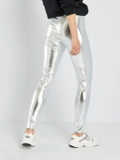 Legging Métallique -Kiabi legging metallique argente ame80 3 frb3