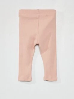 Legging Uni En Maille Côtelée