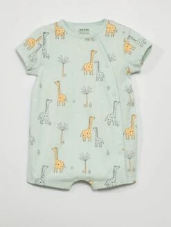 Lot De 2 Barboteuses à Manches Courtes