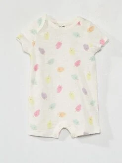 Lot De 2 Barboteuses En Jersey -Kiabi lot de 2 barboteuses en jersey blanc zt277 2 frb3