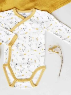 Lot De 2 Bodies Bébé Kinousses -Kiabi lot de 2 bodies bebe kinousses jaune bdk90 1 frb4