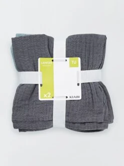 Lot De 2 Langes -Kiabi lot de 2 langes grisbleu xt990 2 frb7 1