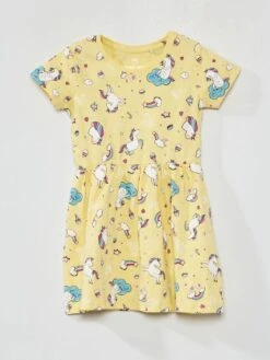 Lot De 2 Robe En Jersey -Kiabi lot de 2 robe en jersey bleujaune aes95 1 frb3