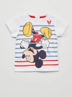 Lot De 2 T-shirts 'Mickey' -Kiabi lot de 2 t shirts mickey blanc zs786 1 frb3 1