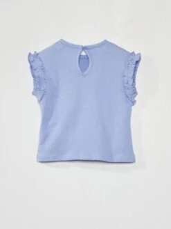 Lot De 2 Tee-shirts Avec Fronces Volantées -Kiabi lot de 2 tee shirts avec fronces volantees violetbeige zs774 4 frb4