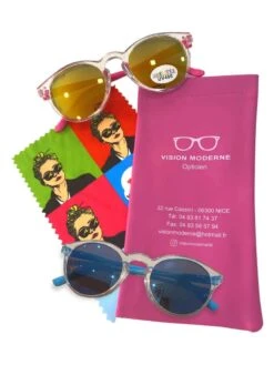 Lunette De Soleil Enfant Bleu Ciel Et Transparent