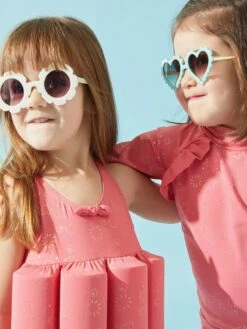 Maillot Bouée à Imprimé Feu D'artifice, Foncé/doré