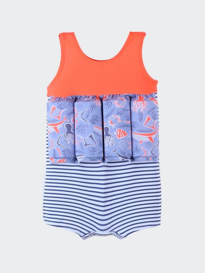 Maillot Bouée à Imprimés, Rouge/bleu 6 Maillot Bouée à Imprimés, Rouge/bleu – Image 4