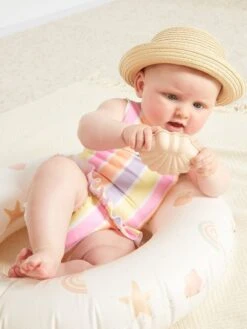 Maillot De Bain 1 Pièce Rayures Vives -Kiabi maillot de bain 1 piece rayures vives roseorangeviolet zr448 1 frb3