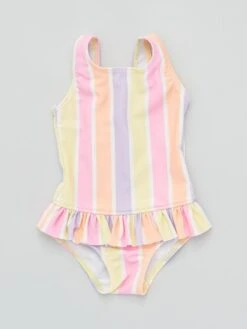 Maillot De Bain 1 Pièce Rayures Vives -Kiabi maillot de bain 1 piece rayures vives roseorangeviolet zr448 1 frb4 1