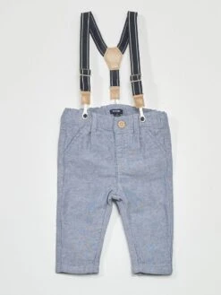 Pantalon Avec Bretelles Amovibles -Kiabi pantalon avec bretelles amovibles bleu zo879 1 frb4