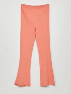 Pantalon Bootcut En Maille Côtelée