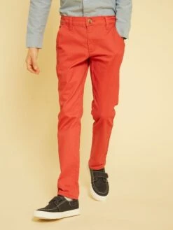 Pantalon Chino -Kiabi pantalon chino rouge framboise xw140 44 frb3