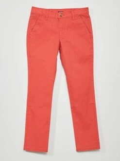 Pantalon Chino -Kiabi pantalon chino rouge framboise xw140 44 frb4