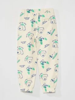Pantalon De Jogging En Molleton Imprimé -Kiabi pantalon de jogging en molleton imprime blanc zs142 2 frb2 1