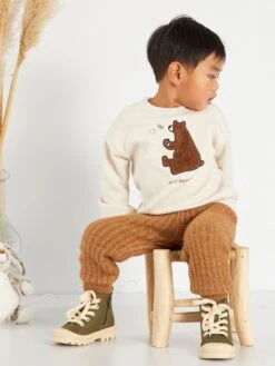 Pantalon En Maille Tricot -Kiabi pantalon en maille tricot beige fonce zg022 2 frb3