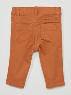 Pantalon En Twill De Coton Uni -Kiabi pantalon en twill de coton uni orange xl633 23 frb2 1