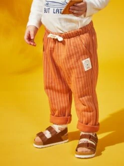 Pantalon French Terry Rayé 'Winnie' -Kiabi pantalon french terry raye winnie marron zq295 1 frb2