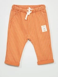 Pantalon French Terry Rayé 'Winnie' -Kiabi pantalon french terry raye winnie marron zq295 1 frb4