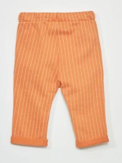 Pantalon French Terry Rayé 'Winnie' -Kiabi pantalon french terry raye winnie marron zq295 1 frb5