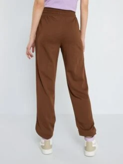 Pantalon Jogging Chiné Avec Inscription -Kiabi pantalon jogging chine avec inscription marron zj391 5 frb4